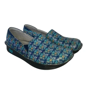 Scarpe antiscivolo trapuntate Alegria Debra rosa blu zoccoli comodi mules donna 10,5-11 - Foto 1 di 7