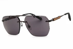 Lunettes de soleil CHOPARD SCHL53 610Q67 monture noire dorée verres gris 64 mm - Photo 1/4