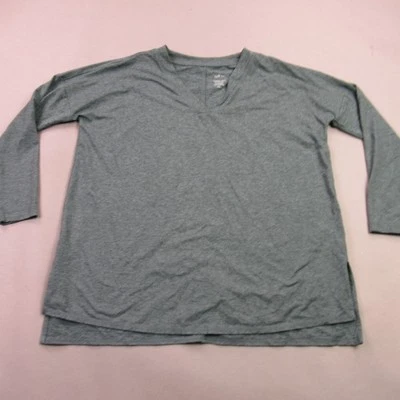 Camisa J Jill Feminina XS Pequena Manga Longa Pulôver Decote V Leve Casual - Imagem 1 de 4