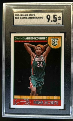 2013-14 Panini Hoops Giannis Antetokounmpo RC Rookie #275 Bucks SGC 9,5 Foto 1 de 2