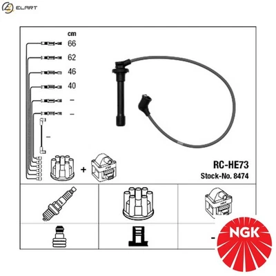 IGNITION CABLE KIT 8474 FOR HONDA INTEGRA/SJ/VI CIVIC/Hatchback/MK/Fastback/Mk - Image 1 of 4
