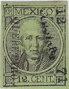 MEX 1868 12c QUERETARO 12-71 ANOTADO NF13 CV 75 $ (H09) - Bild 1 von 1