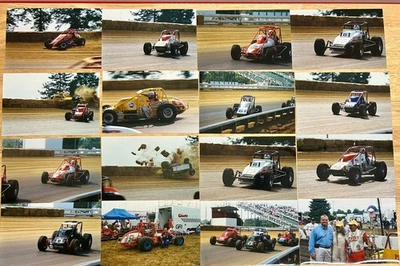 USAC Silver Crown Champ Dirt Car Action Photos Winner Jack Hewitt (Lot of 16) Foto 1 de 2