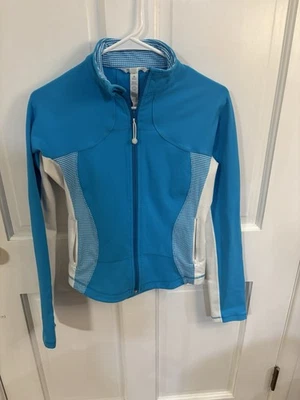Chaqueta con Forma de Guinga Azul y Blanca Lululemon Talla 8 Foto 1 de 4