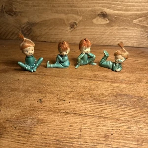 Juego De Colección Napco Cerámica Elfo / Pixies - Verde con Pelo Rojo. - Imagen 1 de 8