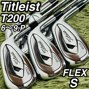 Titleist T200 Irons #6-9,Pw(5Clubs)/TRUE TEMPER XP 105 S200 Steel/Flex:Stiff - Picture 1 of 10