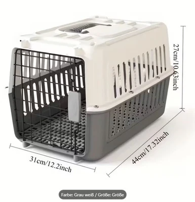 Transportbox PP 44 x 31x 27 cm Autotransportbox für Katzen und kleine Hunde Neu - Bild 1 von 4