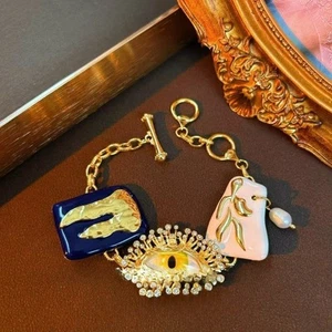 Schiaperelli Inspired Eye 4 An Eye Tooth 4 A Tooth Charm Bracelet - Picture 1 of 8