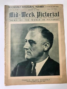 Vtg March 1933 Mid-Week Pictorial Magazine Featuring Franklin D. Roosevelt - Bild 1 von 12