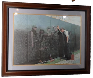 Impresión enmarcada en la pared conmemorativa de Vietnam Lee Teter Reflexiones 1988-USADA - Imagen 1 de 15