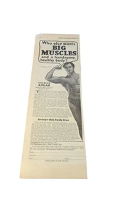 Charles Atlas Exercise Book Vintage Print Ad 1930 9x3 - Picture 1 of 1