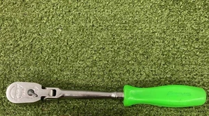 Snap-on THLFD72G GREEN 1/4" Drive Hard Grip Long Flex Head Ratchet [Sold as is] - Bild 1 von 8