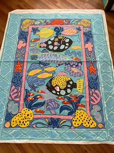 Seltener Ken Done Sheridan Vintage 80’s Bettbezug Tropical Fish Wende - Bild 1 von 12