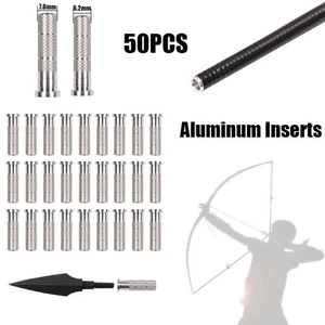 50 PCS Archery Hunting Arrows Aluminum Inserts for for Screw-in Field Points - Bild 1 von 14