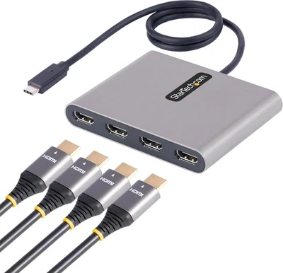 StarTech.com USB C to Quad HDMI Adapter, USB-C 4x Monitor Space Gray  - Image 1 of 4