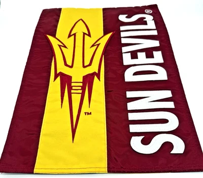 Arizona State Sun Devils Embellished Garden Flag Double Sided 12.5" X 18"  NCAA - Image 1 of 2