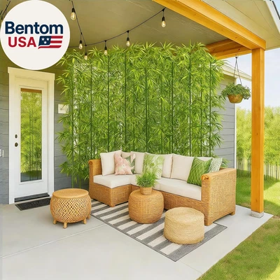 7/8Ft Tall Artificial Bamboo Tree 10 Pack, Removable Faux Bamboo Outdoor with En - Image 1 of 4