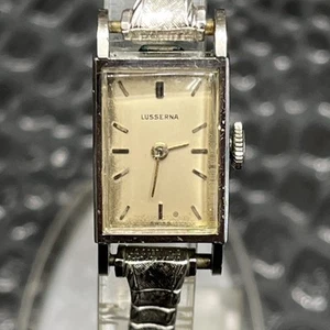 Lusserna Vintage Ladies Winding Watch Working Stainless Steel Stretch Band - Picture 1 of 6