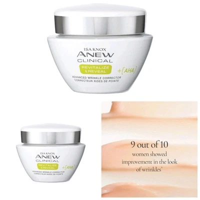 Lote de 2 Correctores de Arrugas Avanzados Avon ANEW Clinical Revitalize & Reveal 1.7fl Foto 1 de 3
