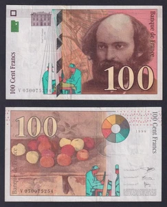 Banconota Francia 100 francs Cèzanne 1998 P.-158a BB/VF - Picture 1 of 2