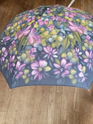 Винтажный Kane M, красивый цветочный зонтик зонтик. Солнце, дождь, б/у в отличном состоянии.  - Изображение 1 из 4