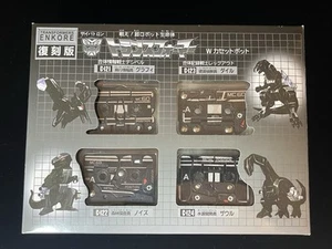 Takara Transformers dinosaur cassettes c-121, c-122, c-123, c-124 Black Reissue - Picture 1 of 10