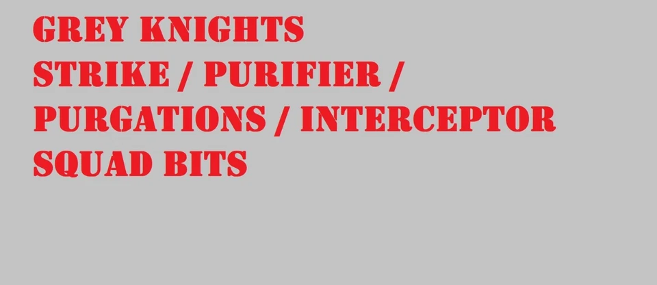 WARHAMMER 40K GREY KNIGHTS STRIKE / PURIFIER / PURGATION / INTERCEPTOR SQUAD BIT - Photo 1/1