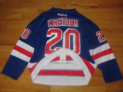 Reebok CHRIS KREIDER  No. 20 NEW YORK RANGERS (Size 52) Hockey Jersey w/Strap - Image 1 of 4