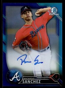 Ricardo Sanchez /150 2016 Bowman Chrome Auto Blue Refractor #CPA-RS