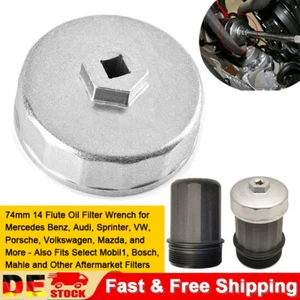 74 mm 14 tapas de filtro de aceite de flauta para Mercedes Porsche VW Audi Ford envío rápido - Imagen 1 de 12