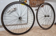 Paire de roues de vélo vintage 700c maillot hélicomatique concave Weinmann #4577
