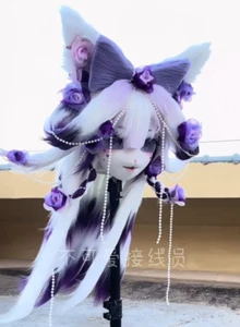 kig style Fursui homemade cosplay head in white and purple gradient - Picture 1 of 4