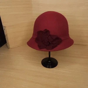 Unbranded Maroon Red Wool Bucket Hat - Picture 1 of 4
