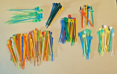 Vintage Cocktailspieße ca. 100 Stück Cocktail/Bowle Picker - Bild 1 von 4