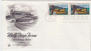 TurtlesTradingPost- Wolf Trap Farm Natl Park 1972 #1452 Artcraft FDC- Horz Pair - Picture 1 of 1