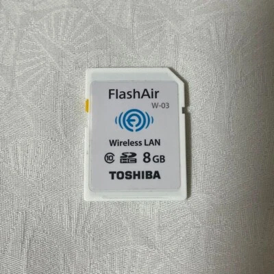 Toshiba Flashair 8GB Wireless LAN Wi-Fi SD Card SDHC Class 10 W-03 tested - Image 1 of 2