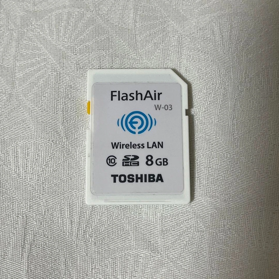 Toshiba Flashair 8GB Wireless LAN Wi-Fi SD Card SDHC Class 10 W-03 tested - Image 1 of 2
