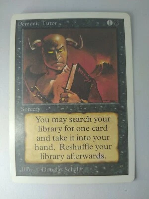 Magic: The Gathering Unlimited MTG CCG DEMONIC TUTOR  - Image 1 of 2