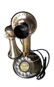 Vintage Brass Telephon Set Decorative - Picture 1 of 3