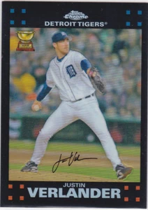 JUSTIN VERLANDER Topps Chrome ALL-STAR ROOKIE CARD Detroit Tigers REFRACTOR!! - Bild 1 von 2
