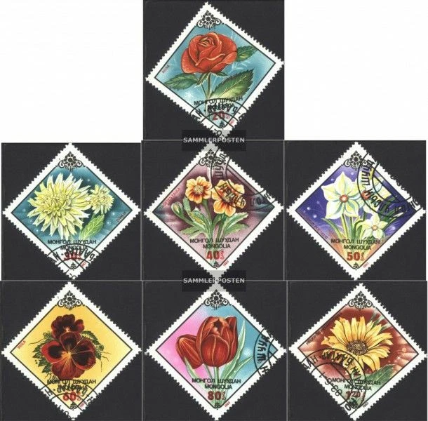 Mongolia 1560-1566 (edición completa) usado 1983 flores Foto 1 de 1