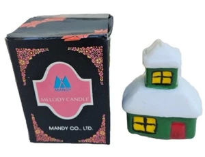 Mandy Melody Candle Christmas Carol Medley Cozy House Hand-Carved Art Candle - Picture 1 of 7