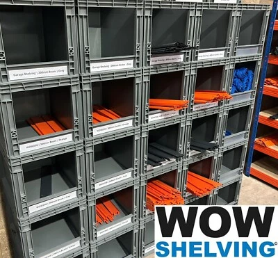 WOW SHELVING WOW Open Fronted Stacking Pick Bins Plastic Storage Boxes Container Box Euro