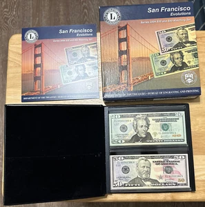 2004 SERIES SAN FRANCISCO $20 & $50 EVOLUTIONS SET MATCHING LOW SERIAL 00002386 - Picture 1 of 8