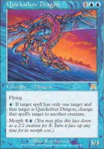 Quicksilver Dragon ~ Heavily Played Onslaught MTG Magic UltimateMTG Blue Card - Image 1 of 1