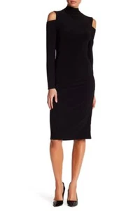 235 Laundry by Shelli Segal Knit Cold Shoulder stretch Dress BLACK sz XS - Picture 1 of 2