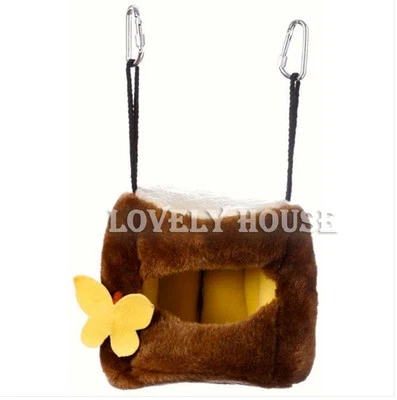 LOVELY HOUSE DESIGN Tree Stool Hammock for Rat Hamster Squirrel Small Birds Hanging Bed Toy House