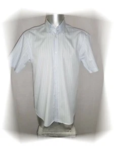 B - Très Belle Chemise Rayé Bleu Clair Blanc Serge Blanco Taille L - Imagen 1 de 4