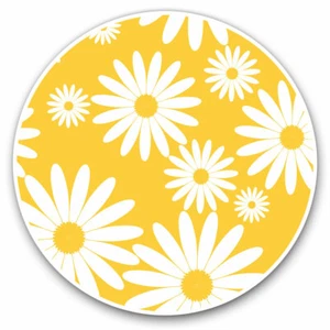 2 x Vinyl Stickers 20cm - Yellow Daisy Flowers Sunny Cool Gift #2441 - Photo 1/9