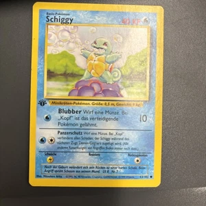 Vintage Squirtle Schiggy 63/102 Base Set German 1st Edition LP+ Mint Pokemon - Picture 1 of 5